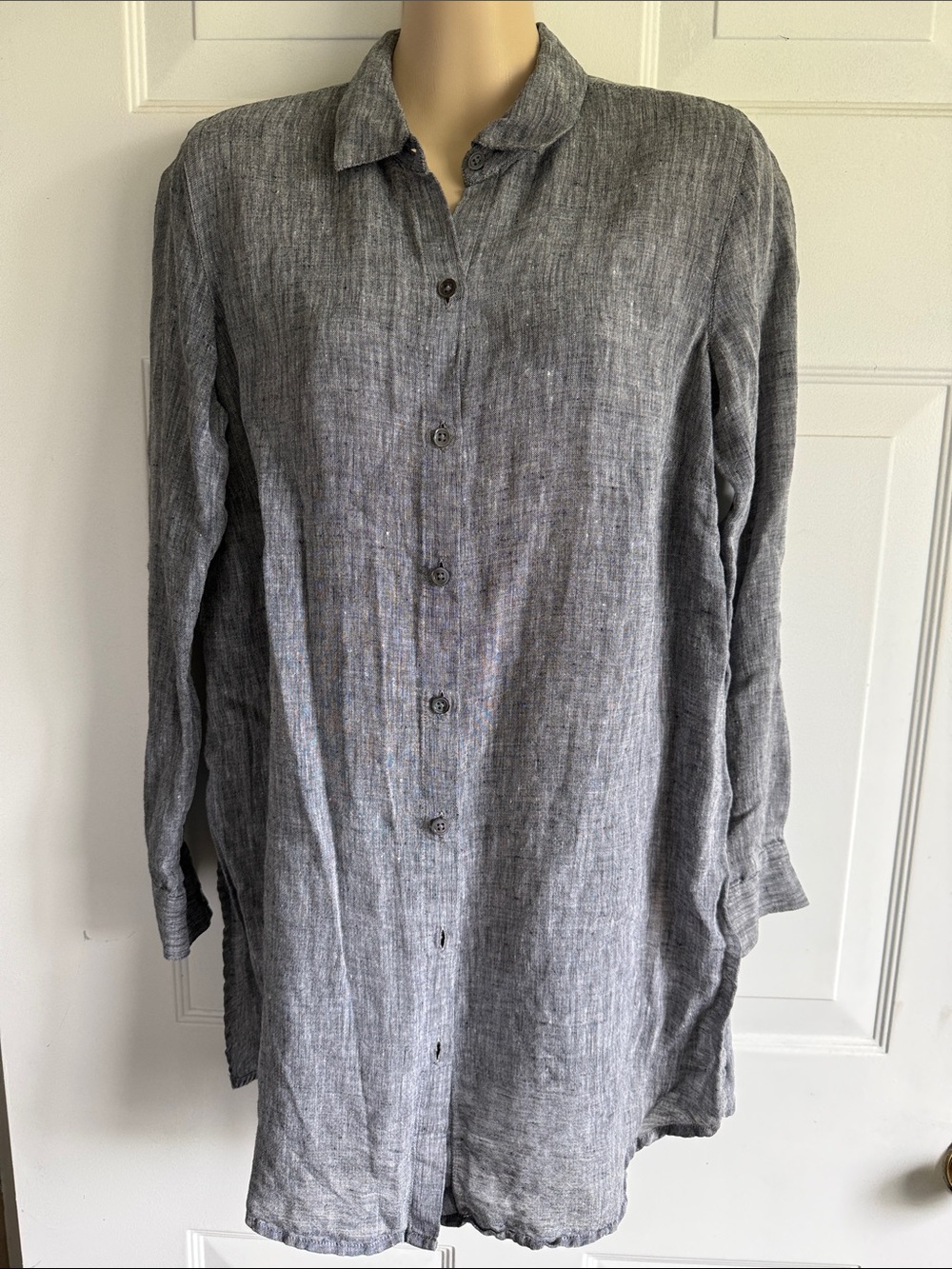 J. Jill Gray Button-Down Linen Tunic